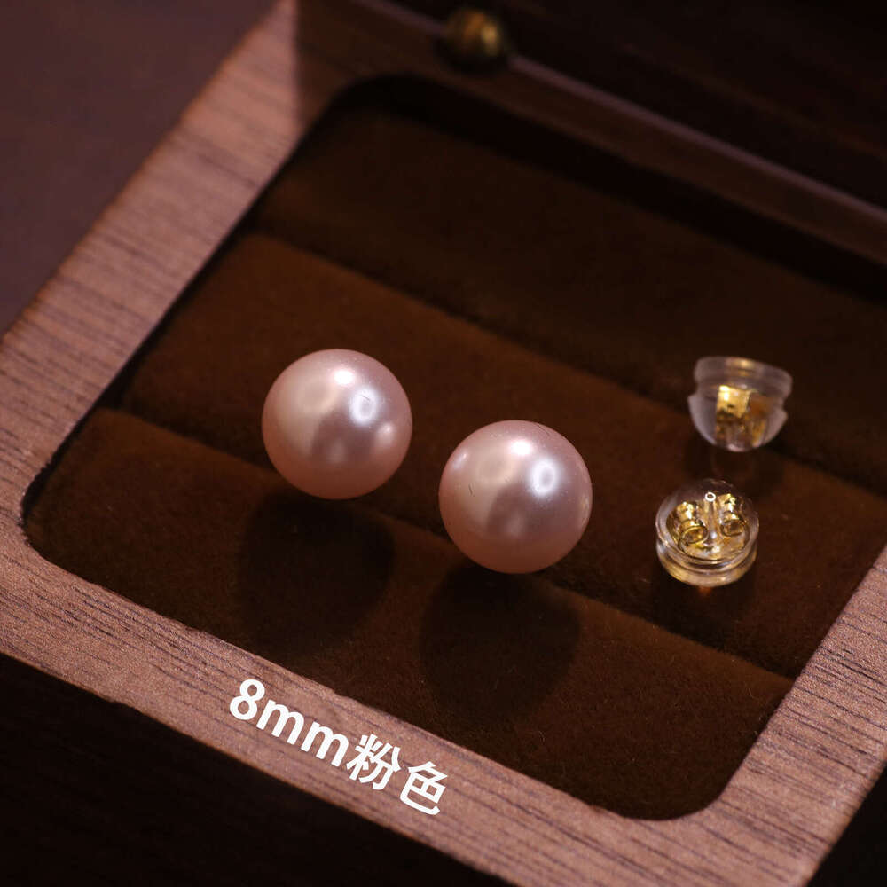 S Pure Sier Needle 8-12 High Imitation Shijia Pearl for Women, Light , High-End Feel, Versatile Accessories, Elegant Earrings