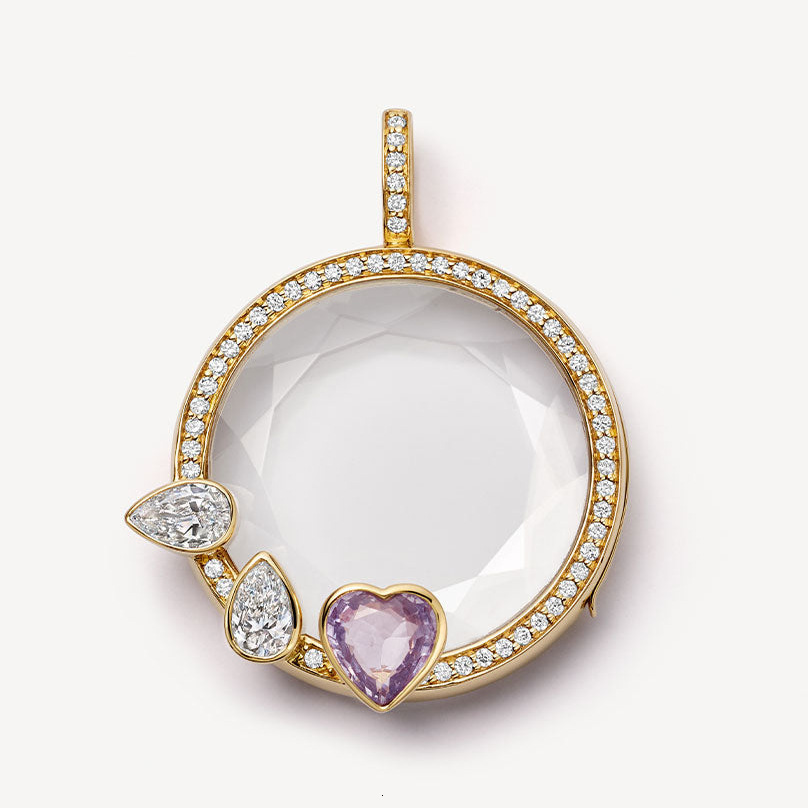 Personalized Photo Necklace Openable DIY Pendant Hollow Design Transparent Box Gold Color Retention