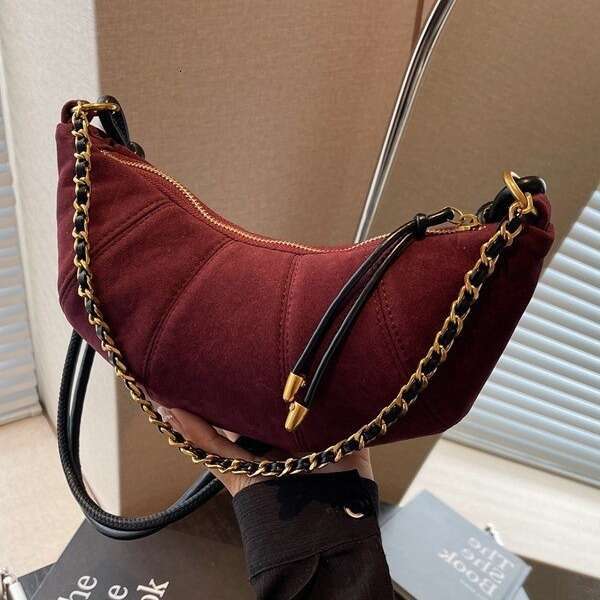 Designer Bags Frosted Small Half Moon Bag for Women 2025 Fashion Single Shoulder Crossbody Bag Versatile Dumpling Bag