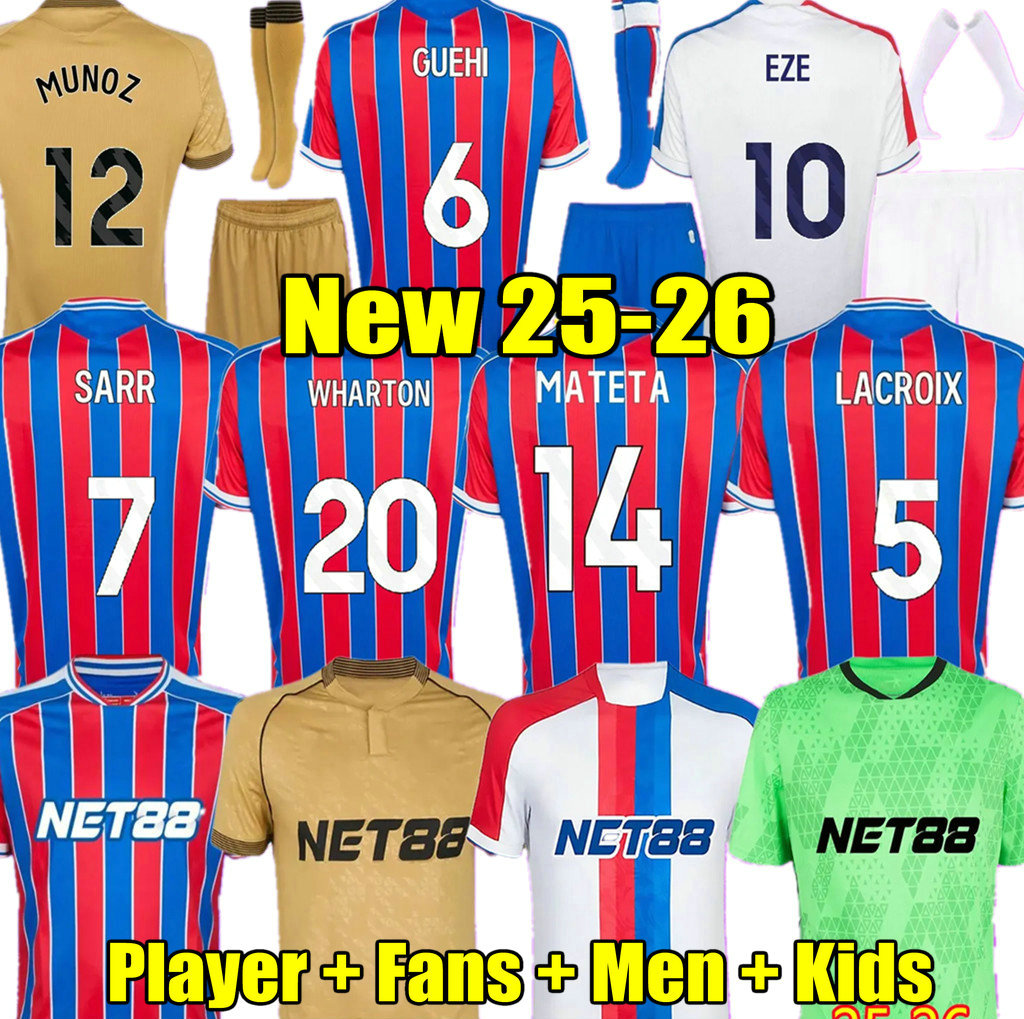 3XL 4XL CRY 25 26 PALACES HOME AWAY 3rd Soccer Jerseys 2025 2026 MATETA SARR EZE NKETIAH MUNOZ GUEHI KAMADA DEVENNY ESSE LACROIX HUGHES LERMA CRYSTALS Men kids