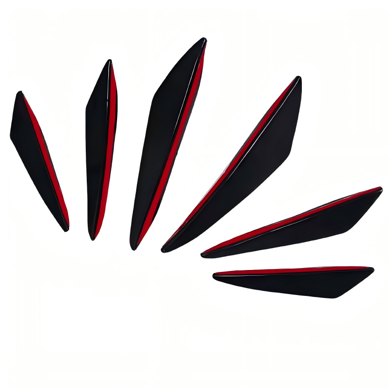 Universal Car Bumper Anti - Collision Strip, Carbon Fiber Moon - shaped Spoiler, Multifunctional Aero Knife for Body Kit-NO13