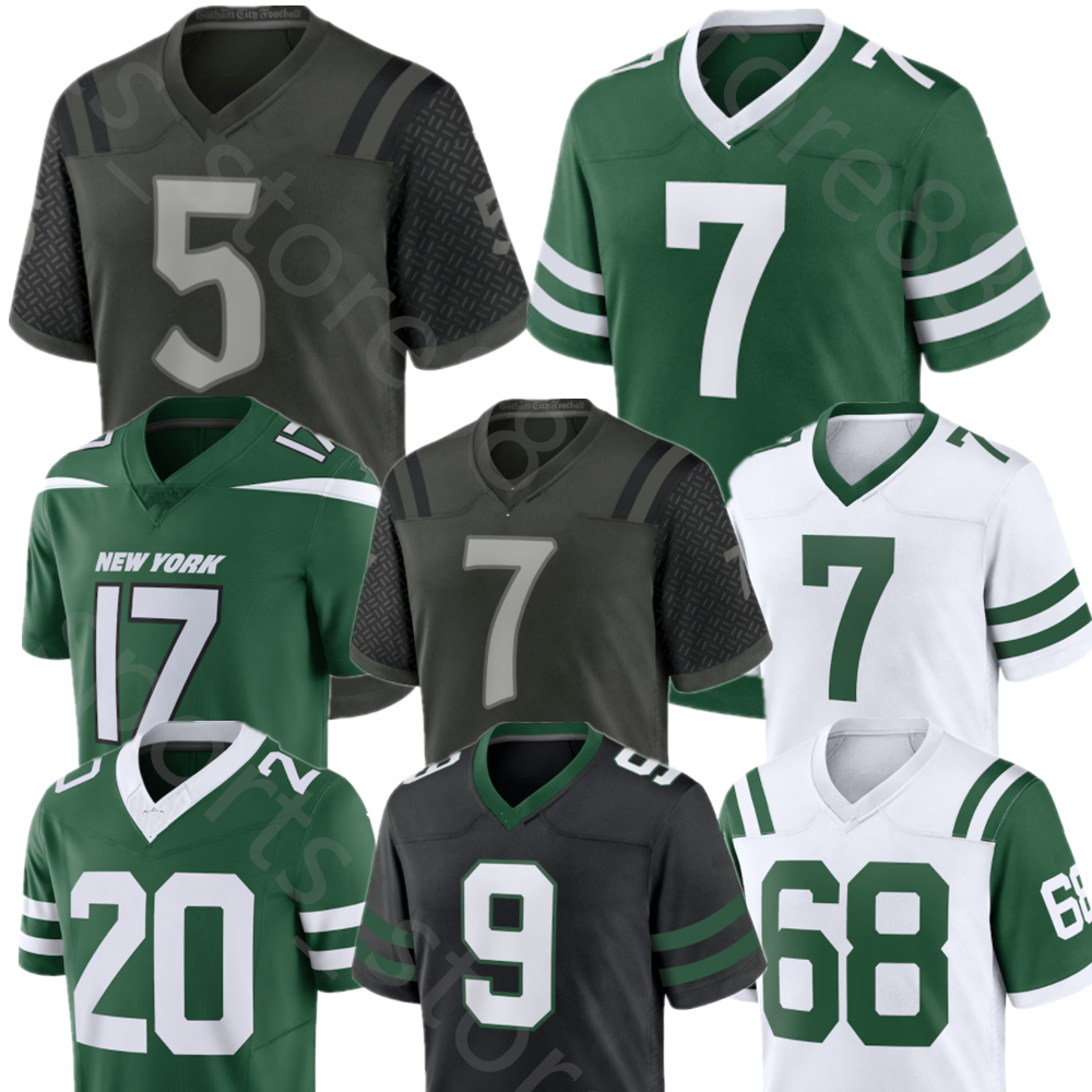 Garrett Wilson Justin Fields Football Jersey Ahmad Sauce Gardner Quincy Quinnen Williams Breece Hall Joe Namath Darrelle Revis Braelon Allen Mason Taylor Membou