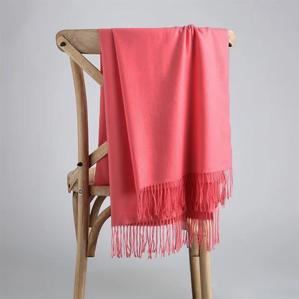 T1865 Trendy New Winter Style Solid Color Scarf, Faux Cashmere, Korean Style, Versatile, Perfect Gift for Men and Women