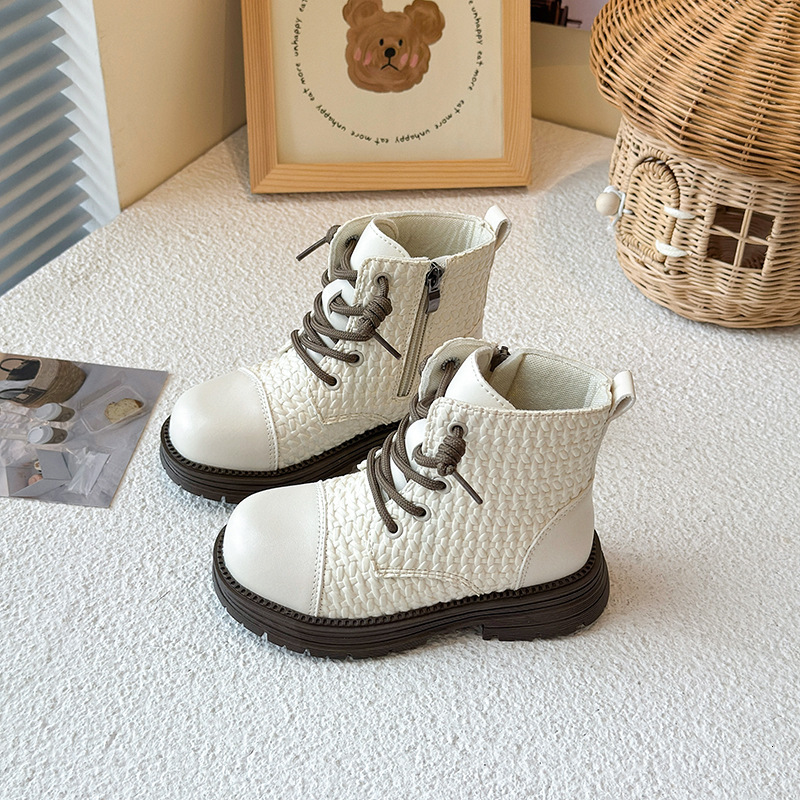 Autumn and winter new children's shoes, girls' fashion trend, Martin boots, boys' single boots, girls' baby boots, soft soled shor