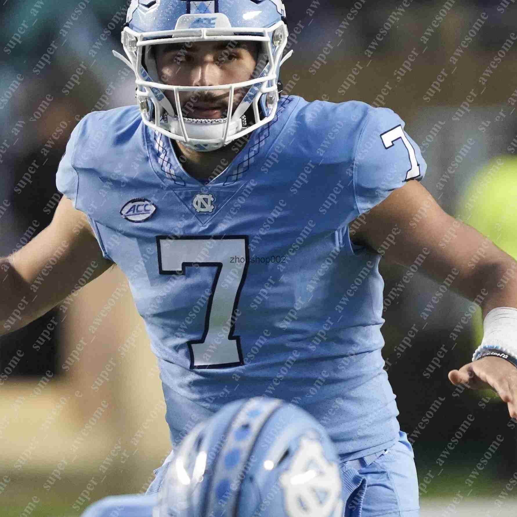 UNC Football Jersey Don Chapman Storm Duck Tyrone Hopper Khadry Jackson Eugene Asante Xach Gill Raymond Vohasek Trey Morrison Jahlil Taylor Tony Grime