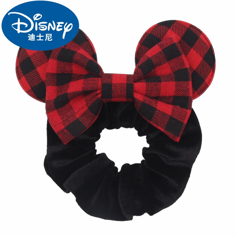 Disney Halloween girl's hair accessory hair ring Mickey Christmas hair ring thickened velvet sausage elastic gold velvet hair Halloween accessory