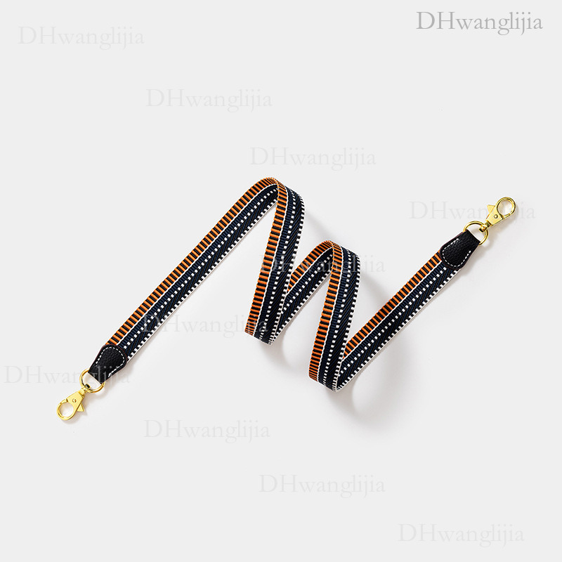 DH Luggage Accessories Feng H Home Color-Block Webbing Thin Kelly Evelyne Single Shoulder Crossbody Bag Replacement Strap