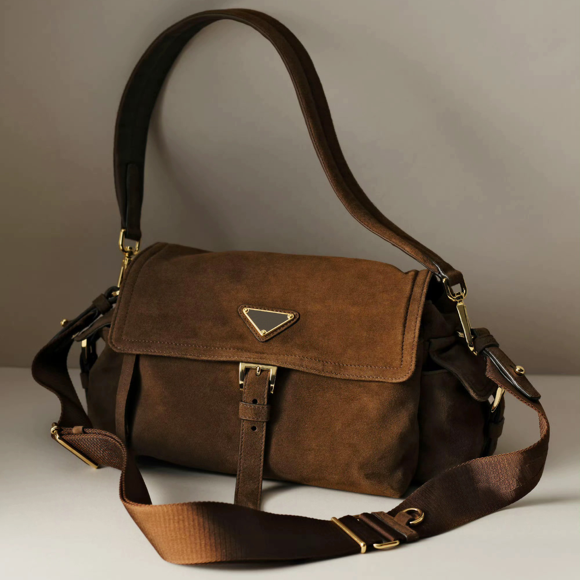 Designer Bag Classic Message Bag Luxury Bag Suede Shoulder Bag Nylon New Woman Flap Fashion Letter Handbag