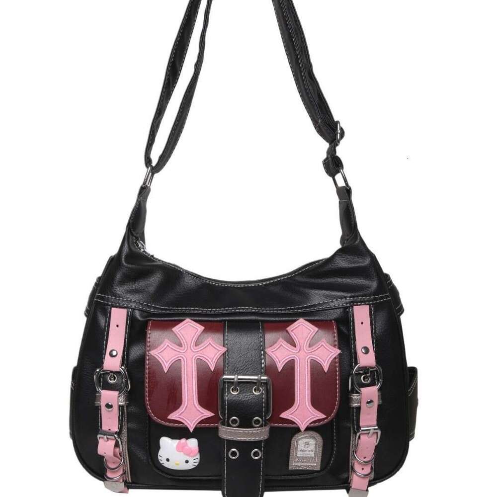 Designer Bag Luxury Bag 2025 New Trendy Cool Girl Black And Pink ColorBlock Shoulder Bag Crossbody For Niche Millennial Hot Girls 01