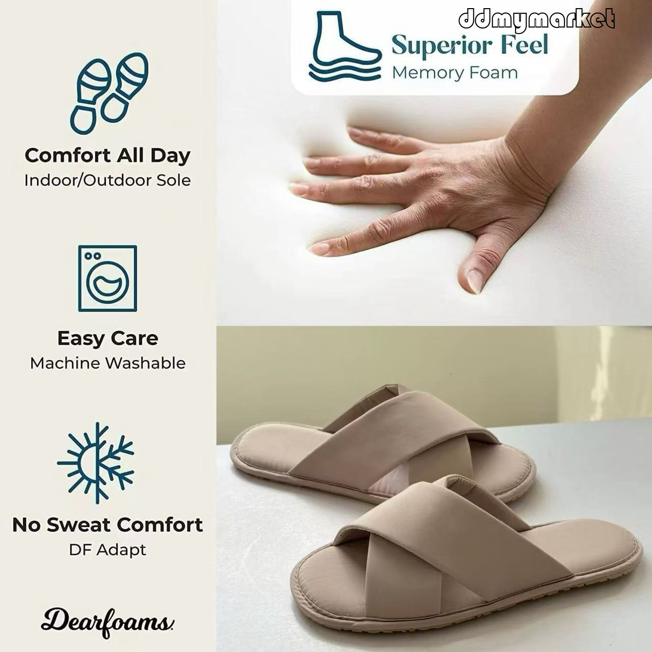 New Slippers Simple Solid Color Pair Indoor Home High-end Couple Soft Sole Household ddmymarket