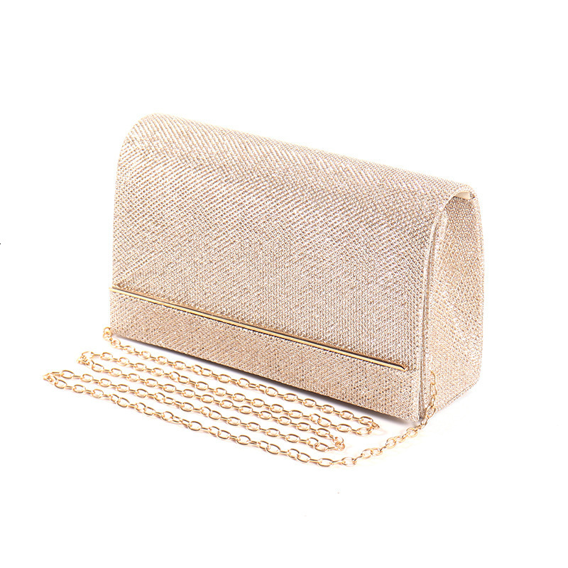 2025 new fashionable evening bag designer gold border flip bag chain bag