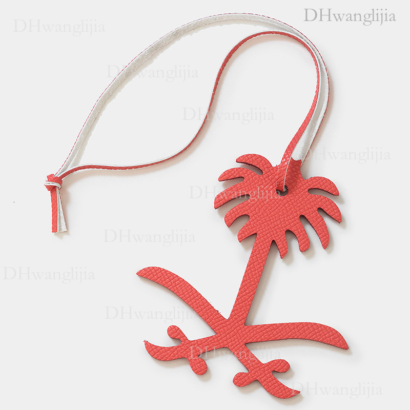 DH Luggage Accessories Live Broadcast Exclusive Cowhide Jujube Tree Shape Ornament Light Bag Car Key Pendant