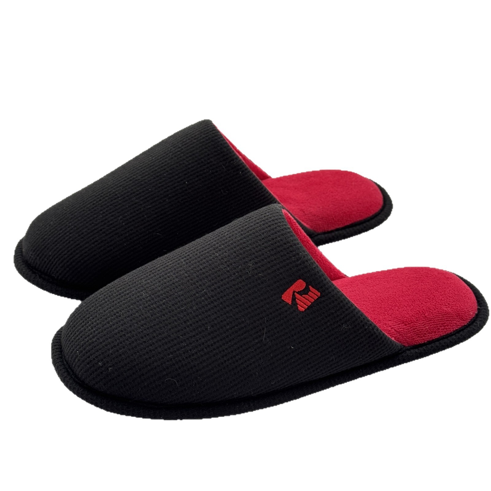 Waffle Embroidered Slippers Home Comfortable Lightweight Simple Unisex ddmymarket