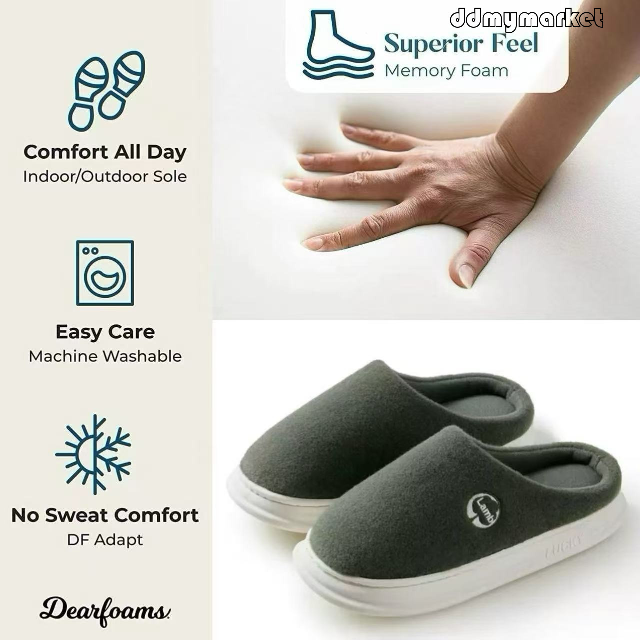 Anti-Slip Slippers with Thick Felt Sole, Durable Cotton, Suitable for Outdoor Wear, Home Cotton Slippers, Maternity Shoes ddmymarket