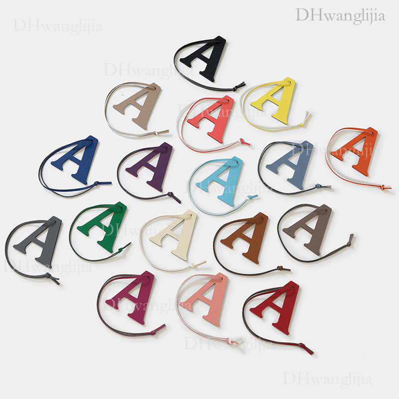 DH Luggage Accessories Live Broadcast Special English Uppercase Letter A Leather Accessories Windbox Bag Key Car Pendant