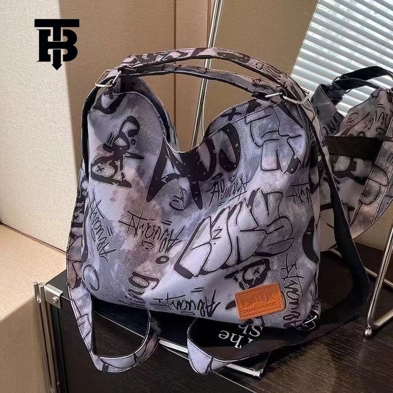 TB BHULAMTE Designer Bag Personalized Graffiti New Multi Functional Backpack Outdoor Crossbody Bag Large Capacity Handheld Luxury Bag Women's Sho
