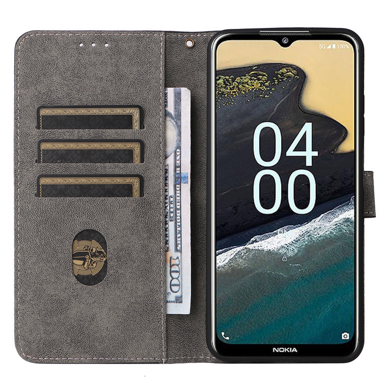 Suitable for Nokia G42 5G phone case, leather cover, card holder, multifunctional protective cover, hanging rope