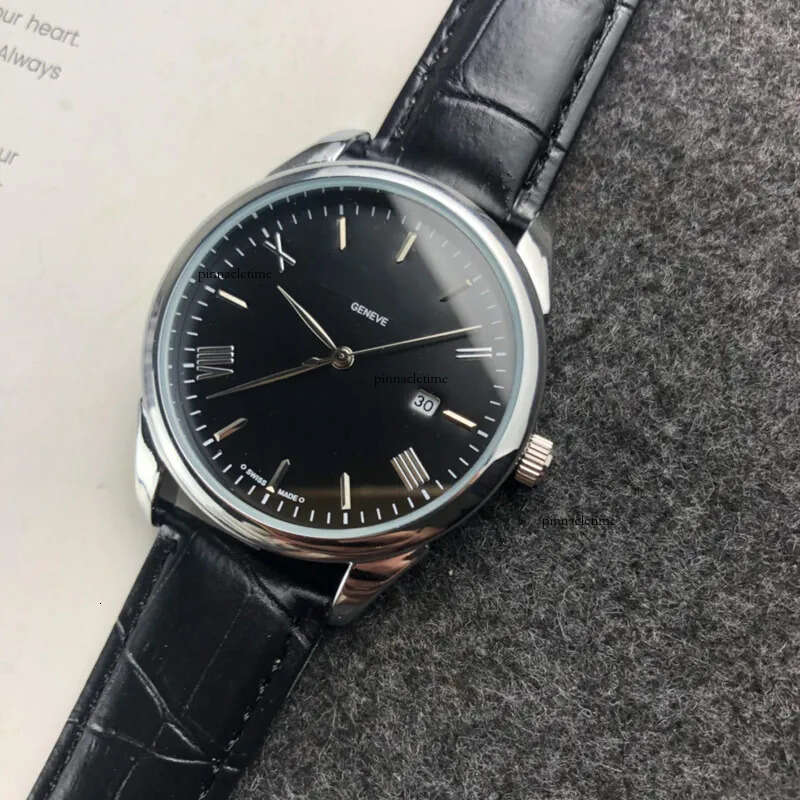 Elegant Top Brand Designer Mens Watch Leather strap 40mm Watches for Men Fashion Luxury Wristwatches Valentine's Christmas Mother's Day Gift orologio di lusso