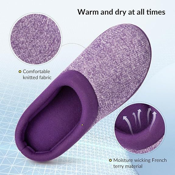 Knitted fabric memory foam slippers ddmymarket