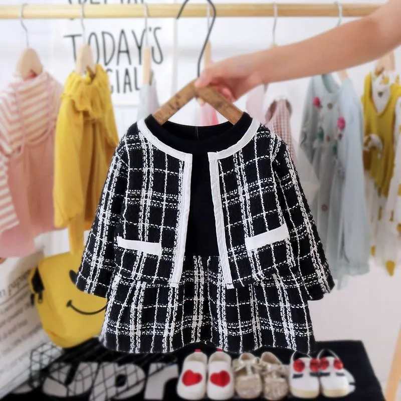Girls Set Small Fragrant Style Jacket Dress Set Spring and Autumn New Style Cute Girls Set Trendy and Fashionable L250926VMYW