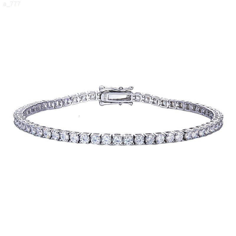 SMB06 Promotion Moissanite Bangle Yellow Gold Vvs Moissanite Bracelet Moissanite Tennis Chain 925 Sterling Silver