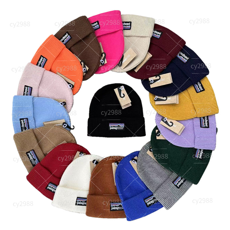 Designer Luxury Unisex Knit Beanie patagniabeanie Embroidered Letter Design, Outdoor Hiking Warm Cap, Windproof Sunshade Versatile Ins Style Autumn/Winter