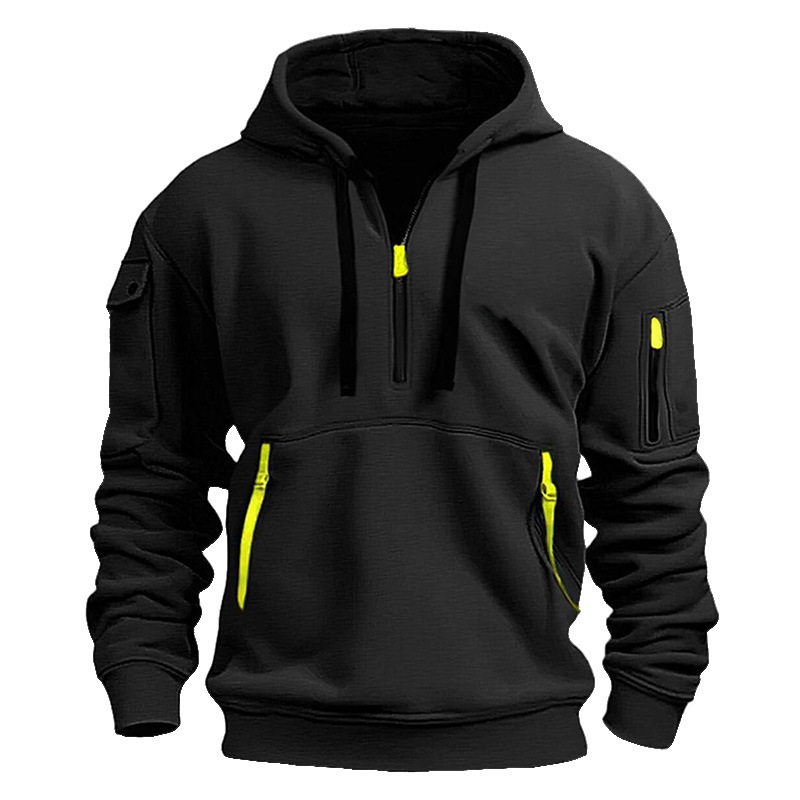 Designer Clothing European And American Men's Fashion Hot Item Hooded Zipper Casual Luxury Hoodie Fleece Long Sleeve Sweatshirt