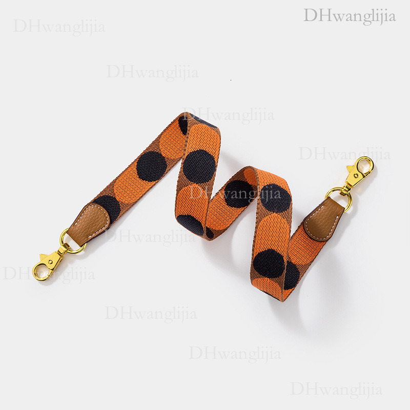 DH Luggage Accessories Women's Same Style Fashion Polka Dot Color-Block Webbing Thin Shoulder Kelly Evelyn Modified Bag Strap