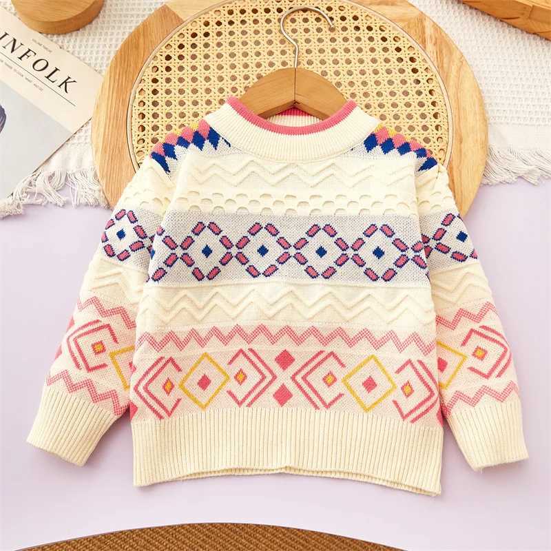 Childrens Outfit Skirt New Autumn Winter Girls Stylish Festive Baby New Year Outfit Knitted Sweater Skirt TwoPiece Set Trendy L2509268OZO