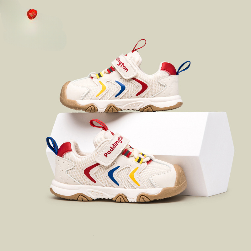 Spring new children's sports shoes suitable for toddlers and toddlers with Velcro, outdoor casual shoes, fashionable and trendy running shoes