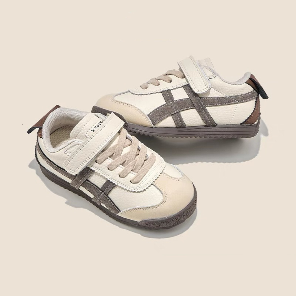 New leather children's shoes Spring and Autumn new girls' sports shoes Baby white shoes Boys' sports shoes Anti slip versatile trendy s