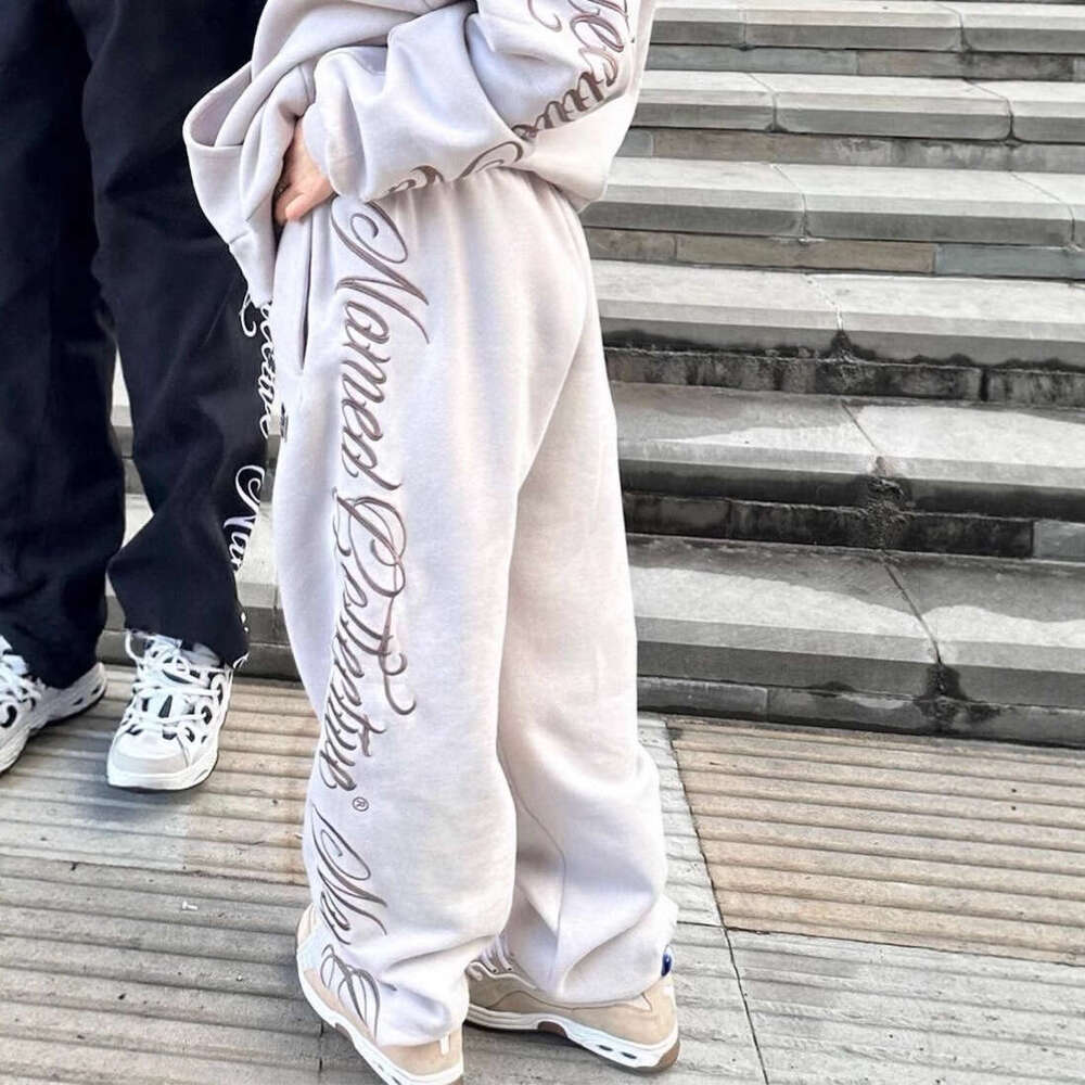 Trendy Brand Casual with Unique Graffiti Print Pattern, Stretchy High Street Dark Gothic Long Pants