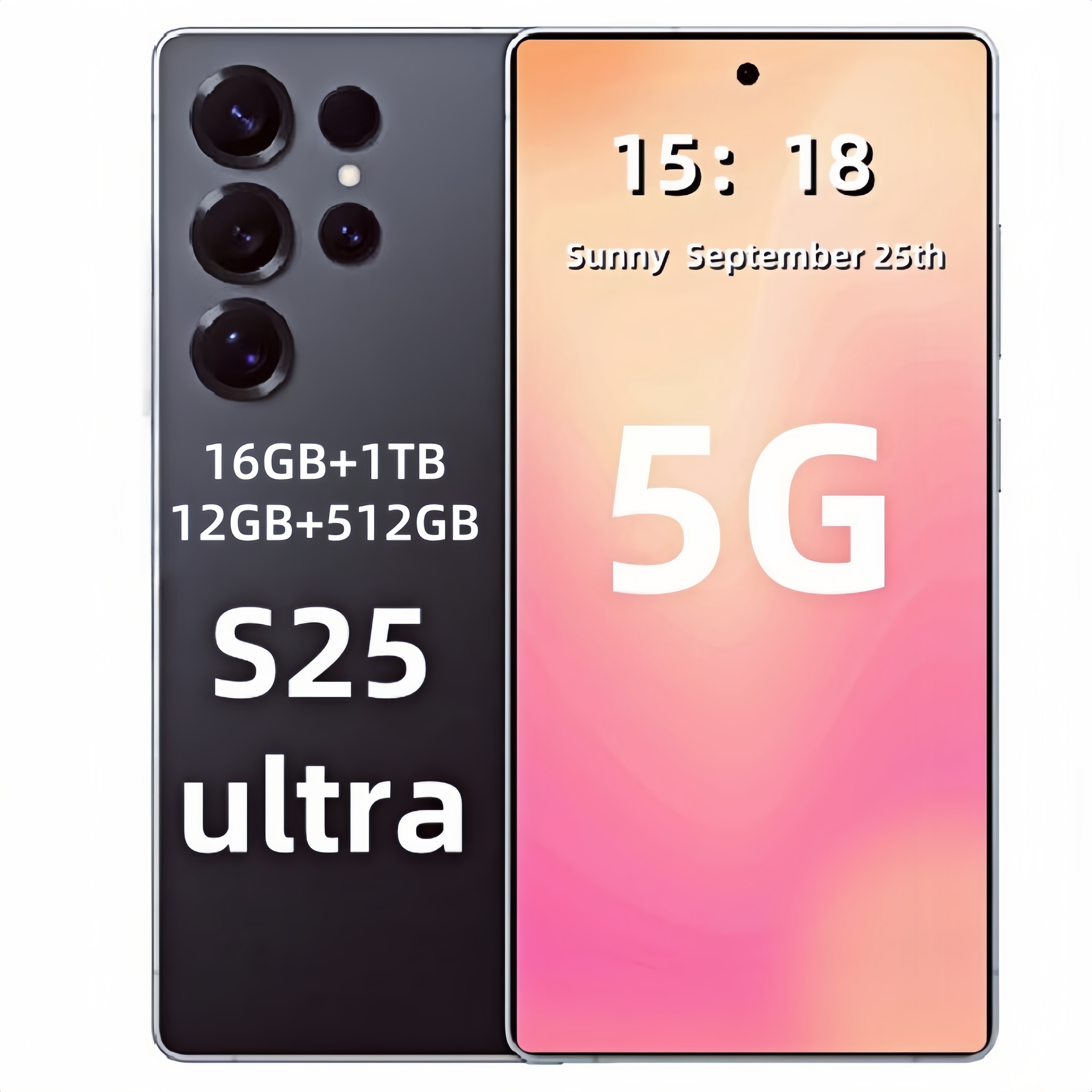 S25 Ultra 1TB smartphone high-definition screen 6800mAh battery white gray blue black Free shipping UPS