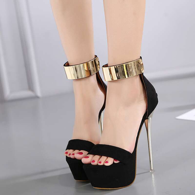 High Summer Waterproof Platform Nightclub Banquet Women's Shoes With Large Size Slim Heels Sandals