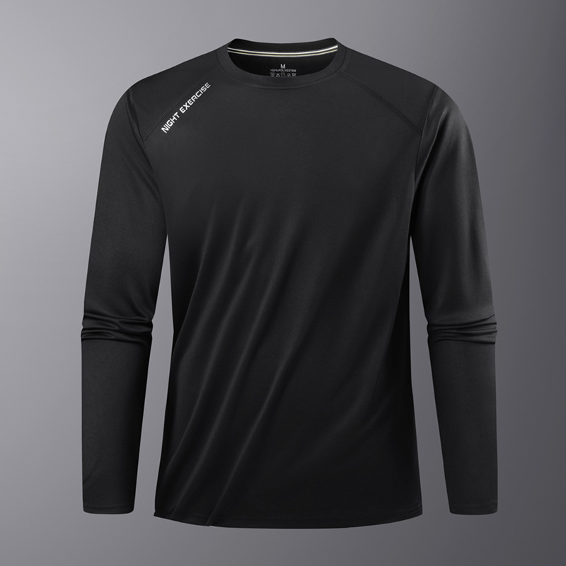 Quick-Dry T-Shirt for Men, Sports Casual 2025 New Autumn Winter Running Fitness Top, Round Neck Base Shirt, Breathable