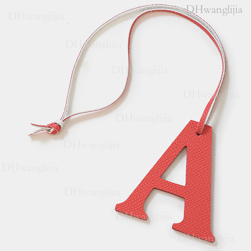 DH Luggage Accessories Live Broadcast Special English Uppercase Letter A Leather Accessories Windbox Bag Key Car Pendant