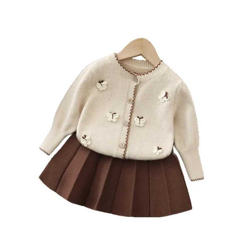6784 Childrens Clothing Set 2025 Autumn Winter New Baby Girls Bottoming Sweater or Skirt Princess Twopiece Suit L250926DM7Z