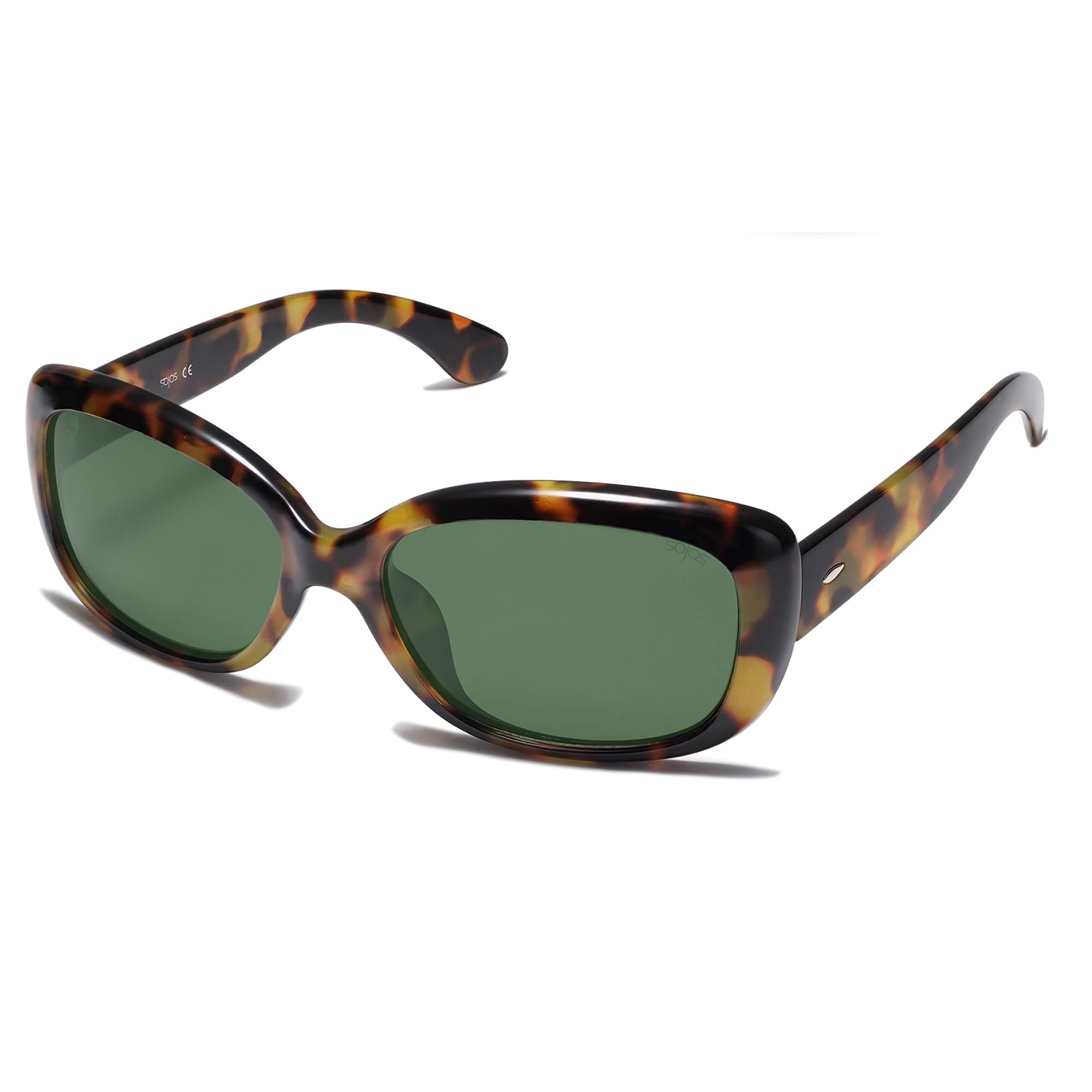 Vintage Square Sunglasses For Women Polarized Havana Frame UV Protection Beach Driving Shades
