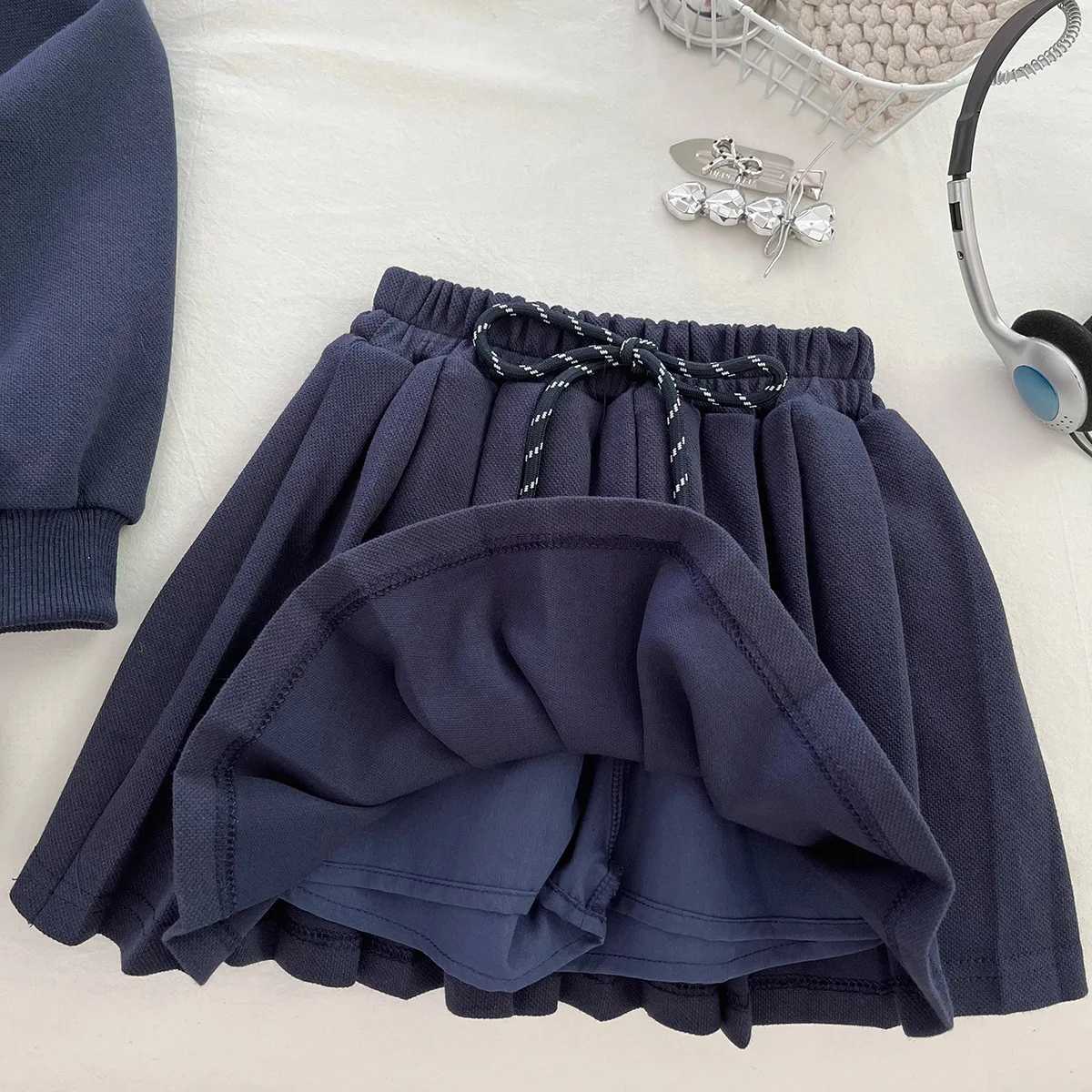 Girls Set 2025 Spring and Autumn New Style Set College Style Fashionable Hoodie Half Skirt Two Piece Set Sweet and Cute L2509265XCL