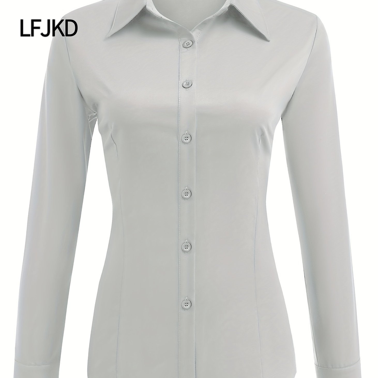 K2259 New European and American women's basic button-down shirt and slim dress cross-border delivery