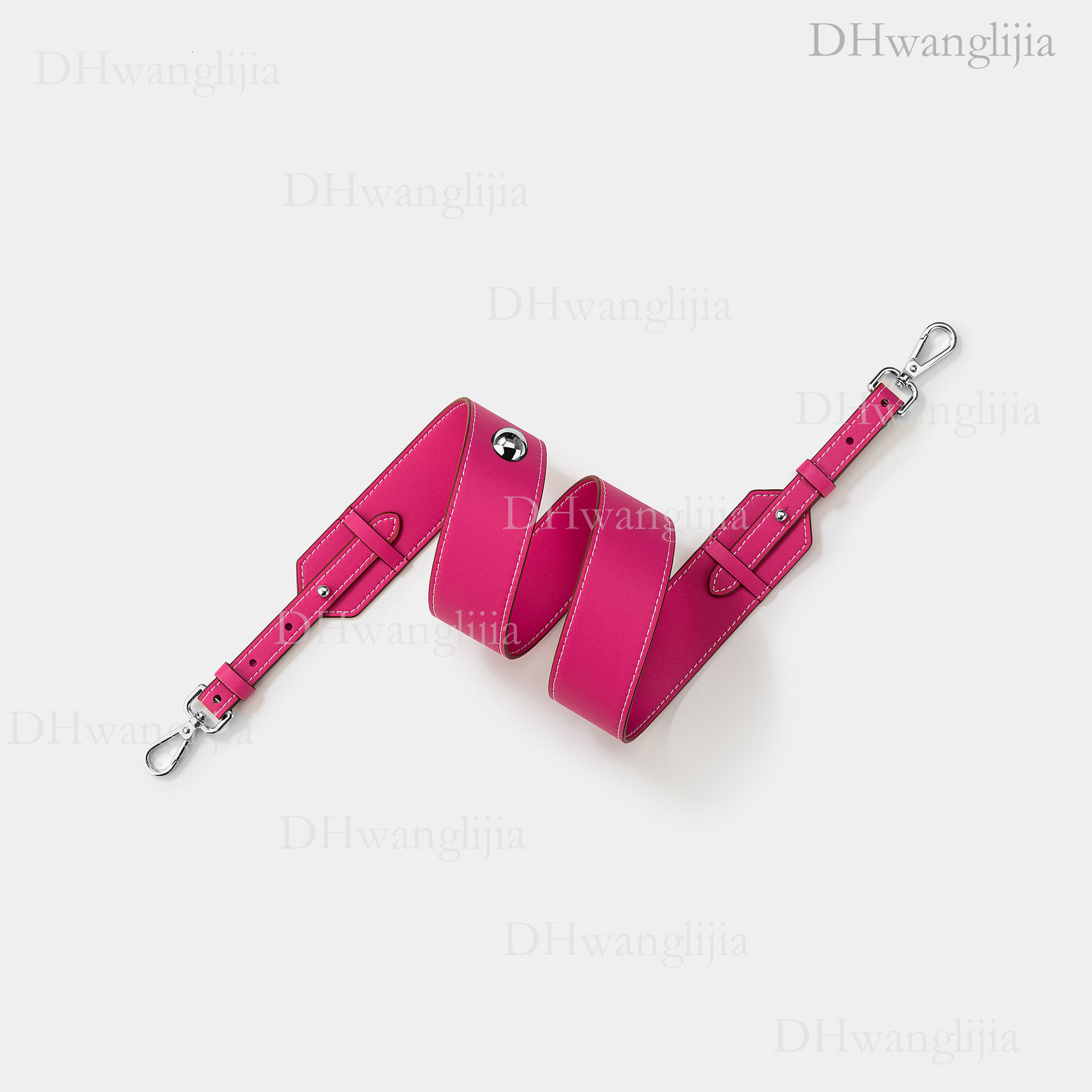 DH Luggage Accessories Solid Color Universal Women's Single Crossbody Bag with Round Bead Decoration Wide Shoulder Strap