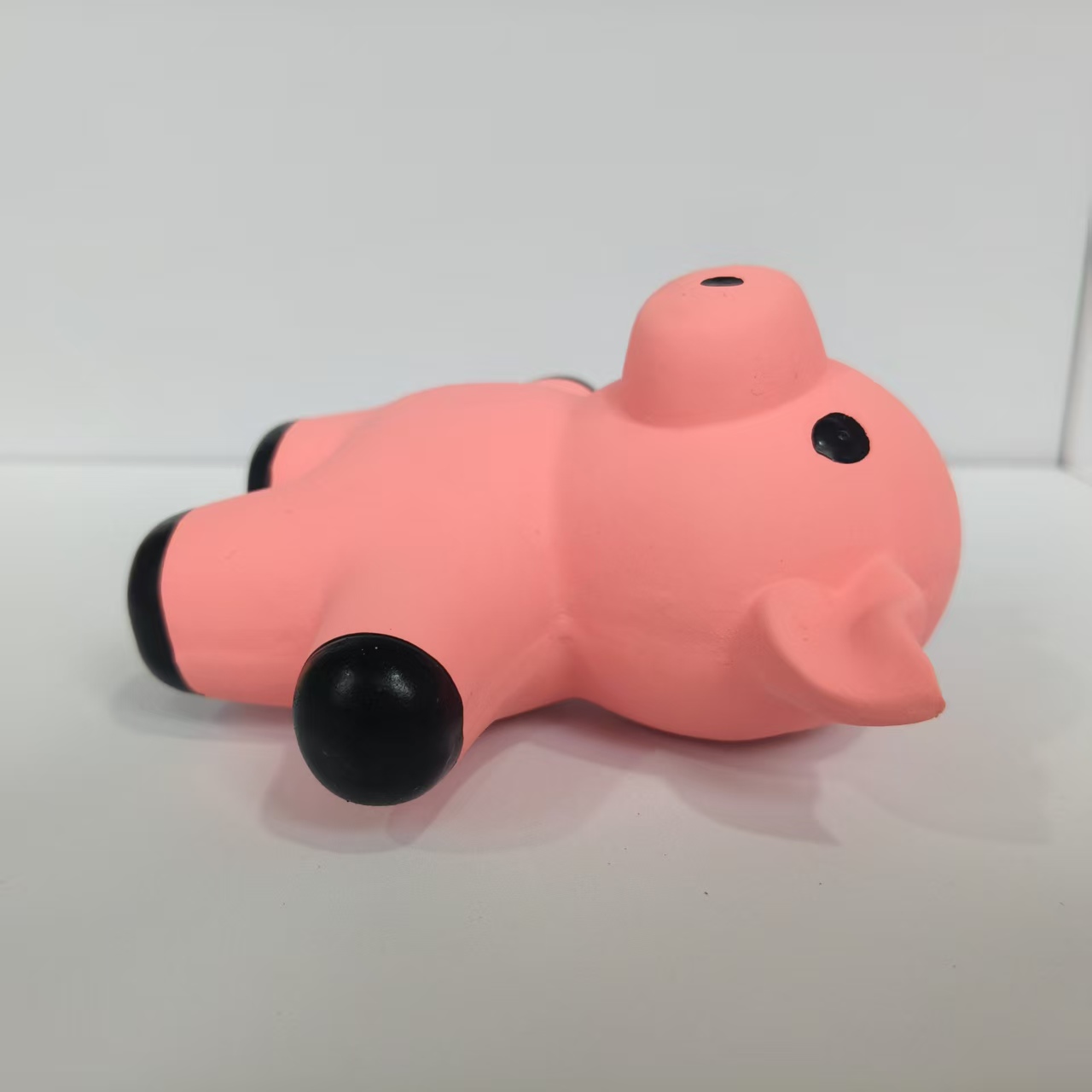 Rubber Interactive Pig Dog Toy Soft Natural Latex Sound Pink Squeaky Pet Toys with Bright Colors for Small and Medium Dogs 2pcs/Pack