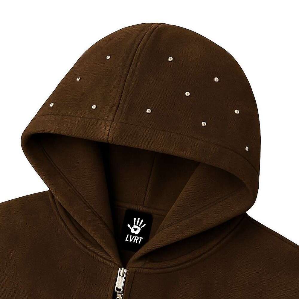 New Personality Street Trendy Brand Y2K Couple Hooded Sweatshirt American Style Printed Zipper Jacket