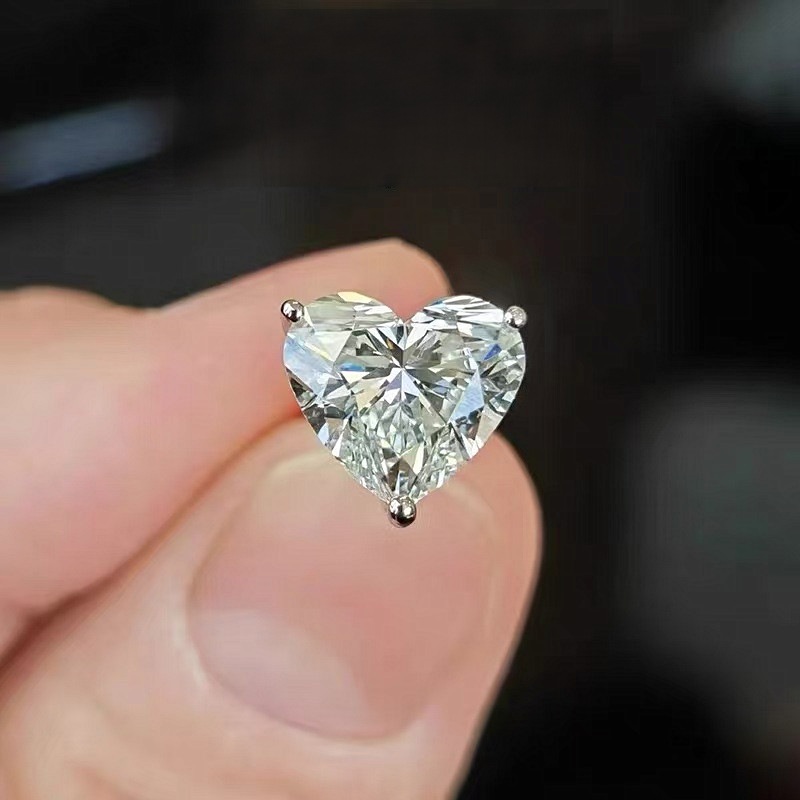 Choucong Simple Fashion Jewelry 925 Sterling Silver Heart Shape 5A Cubic Zircon CZ Diamond Party Lady Women Stud Earring For Lover Gift