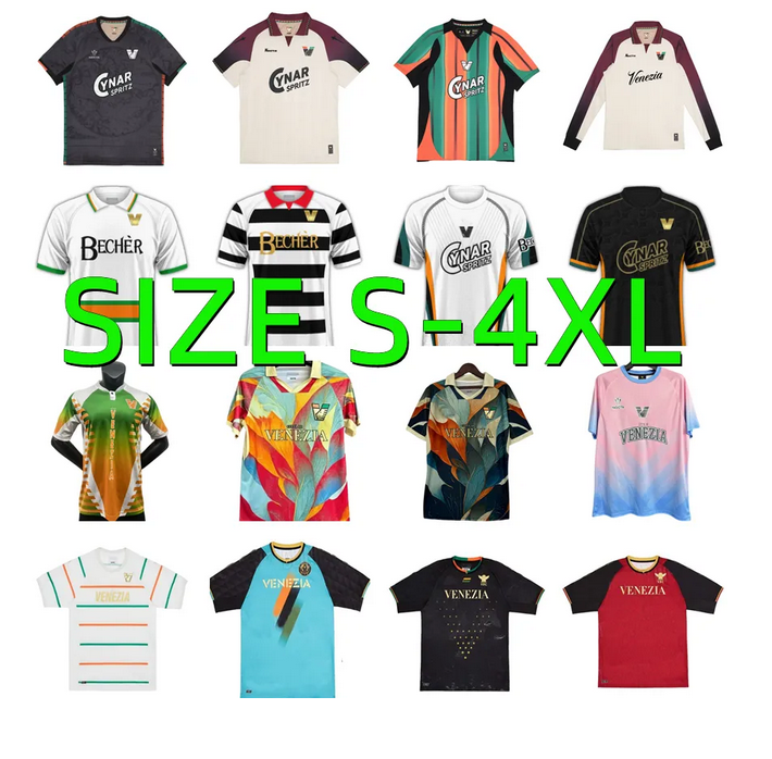 2025 2026 Venezia FC Soccer Jerseys 21 22 23 24 25 26 home Black Away White Third Blue 4th Red ARAMU FORTE Venice BUSIO Okereke Henry Football Shirts Uniforms Long sleeve
