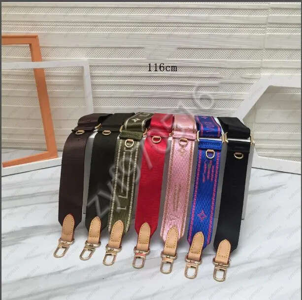 2024 hot Designer 7 Colors Pink Black Green Blue Coffee Red Shoulder Straps for Women Crossbody Fabric Bag Parts Strap