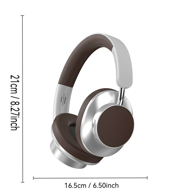 American retro headset wireless Bluetooth 5.3 metal retractable sports private model headset