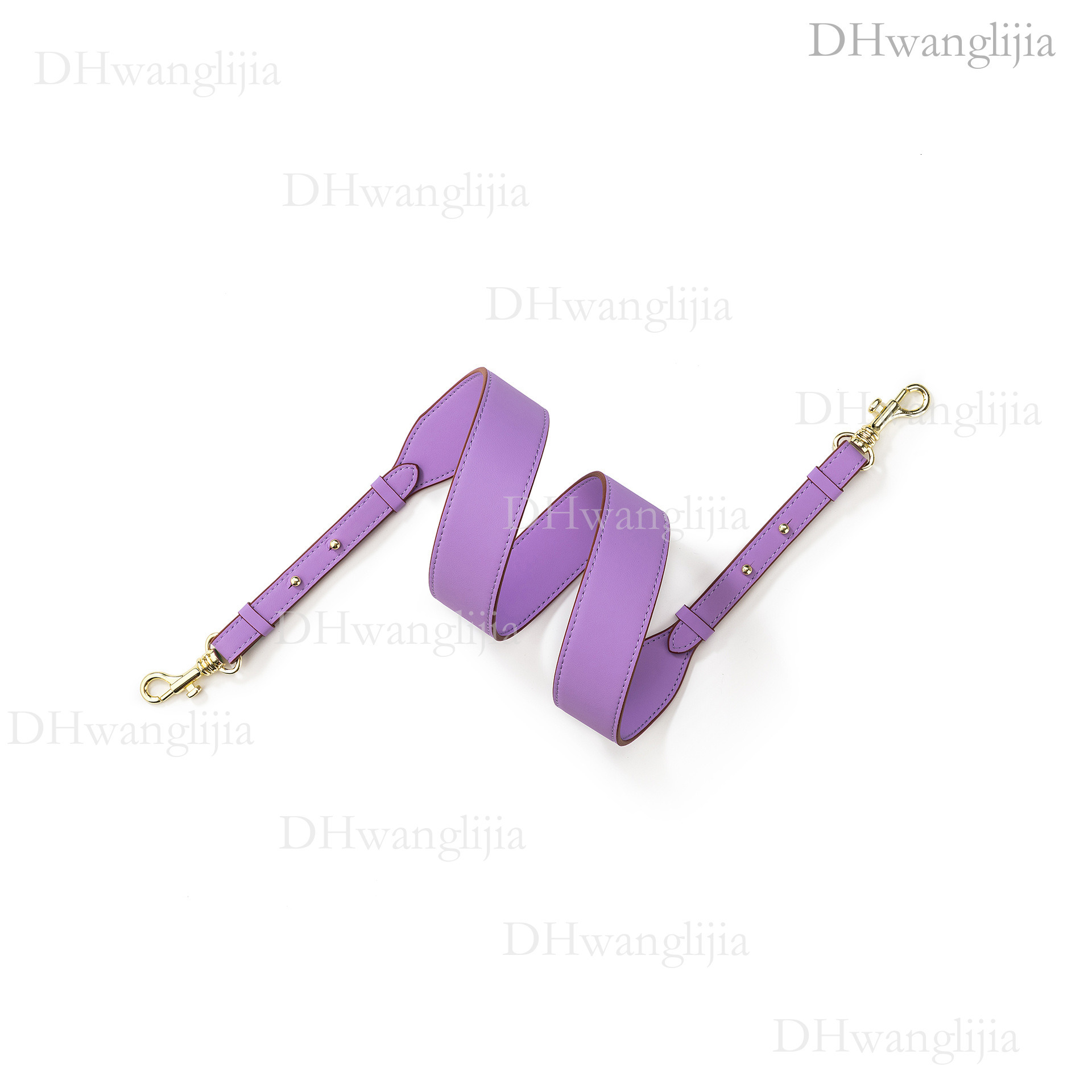 DH Luggage Accessories Adjustable Length and Width Solid Color Plain Leather Replacement Long Shoulder Strap