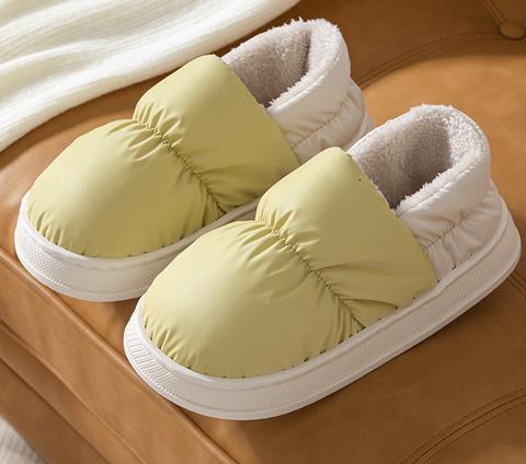 Waterproof Down Fabric Bag Heel Autumn Winter Thick Sole Non-Slip Cotton Warm Maternity Shoes ddmymarket