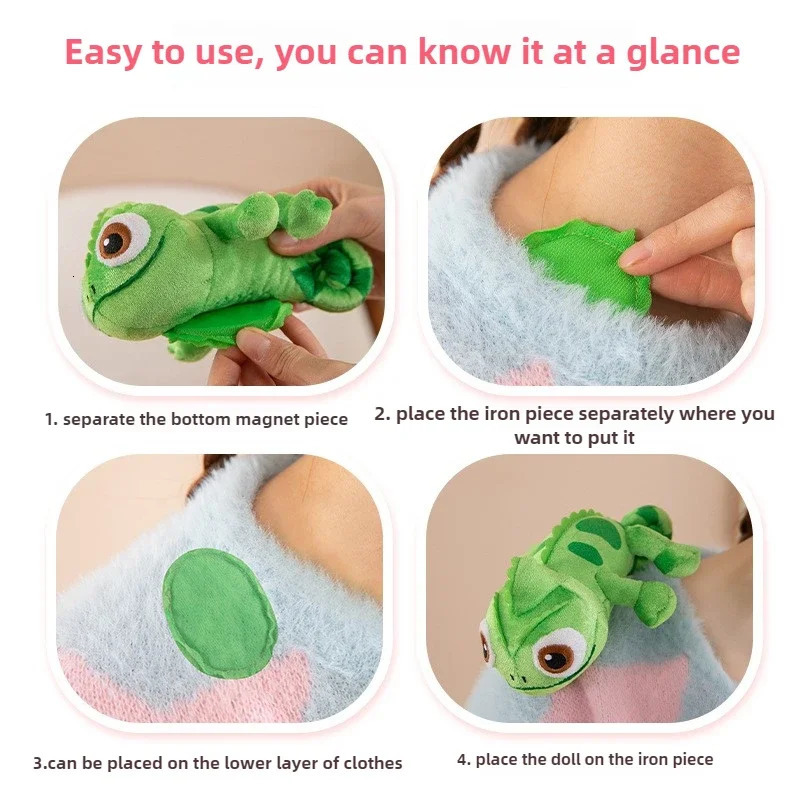 17cm Pascal Rapunzel Chameleon Lying Shoulder Plushie Toy Stuffed Doll Plush Toys Kawaii Pascal Decor Boys Girls Birthday Gifts 250922